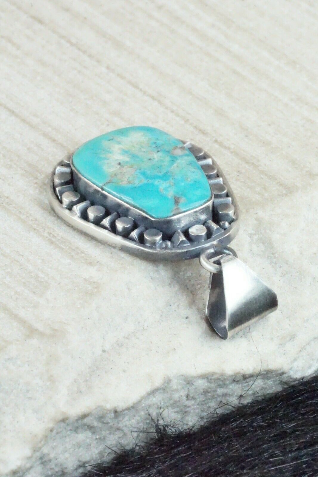 Turquoise and Sterling Silver Pendant - Sharon McCarthy