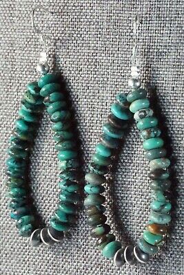 Turquoise & Sterling Silver Earrings - Native American