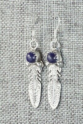 Lapis and Sterling Silver Earrings - Navajo