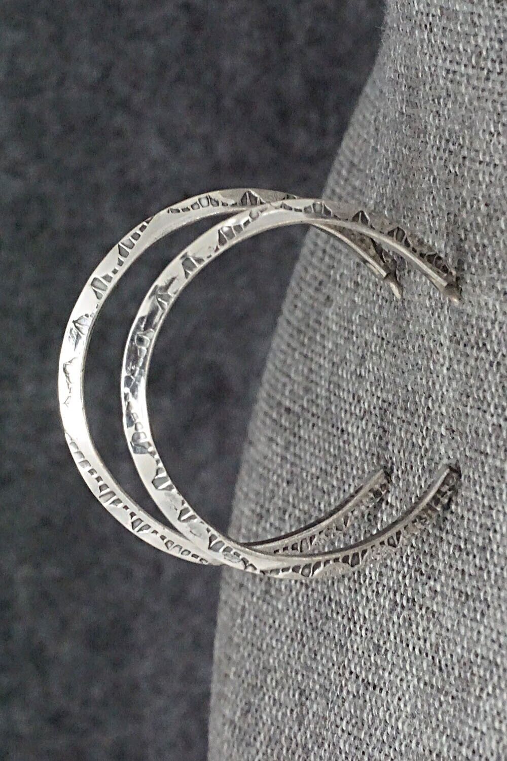 Sterling Silver Hoop Earrings - Elaine Tahe