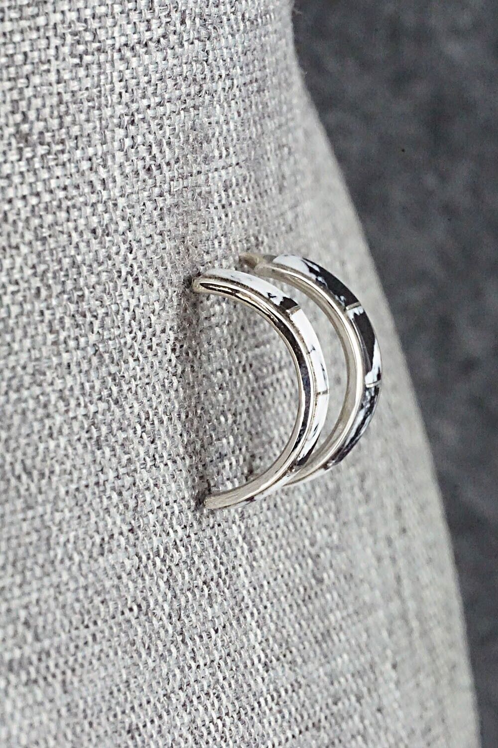 White Buffalo & Sterling Silver Earrings - Claresse Kylestewa