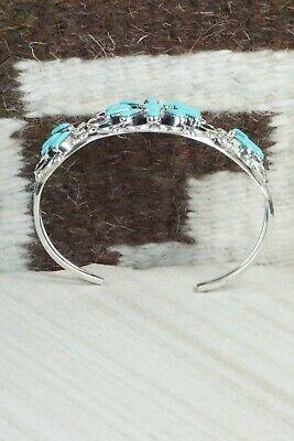 Turquoise & Sterling Silver Bracelet - Delbert Booqua - High Lonesome Trading