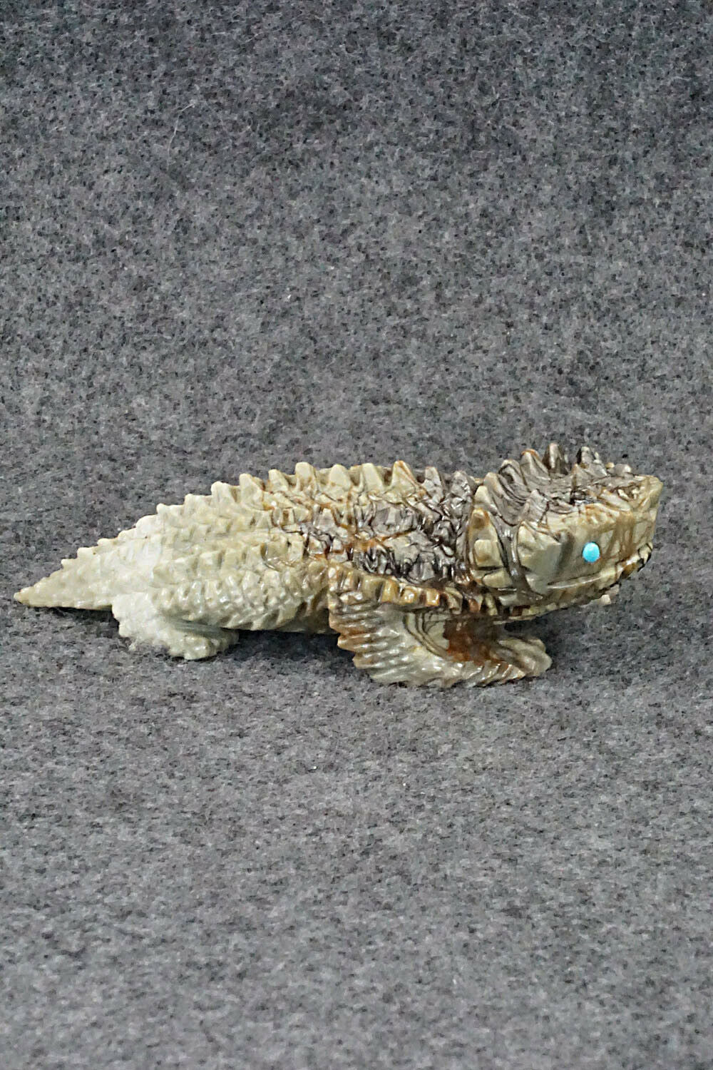 Horned Toad Zuni Fetish Carving - Alvin Haloo