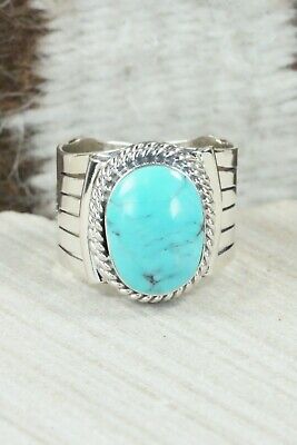 Turquoise and Sterling Silver Ring - Bucky Belin - Size 11.75