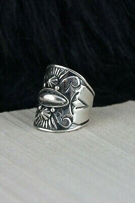 Navajo Sterling Silver Ring - Derrick Gordon - Size 8.75 - High Lonesome Trading