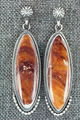 Spiny Oyster & Sterling Silver Earrings - Annie Spencer