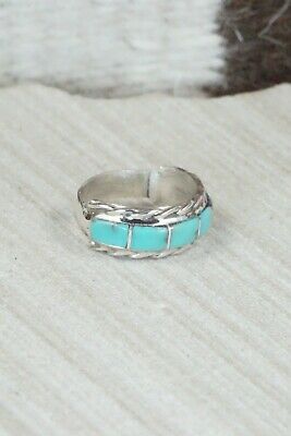 Turquoise & Sterling Silver Ring - Jessica Chavez - Size 4.5