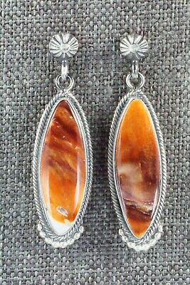 Spiny Oyster & Sterling Silver Earrings - Annie Spencer