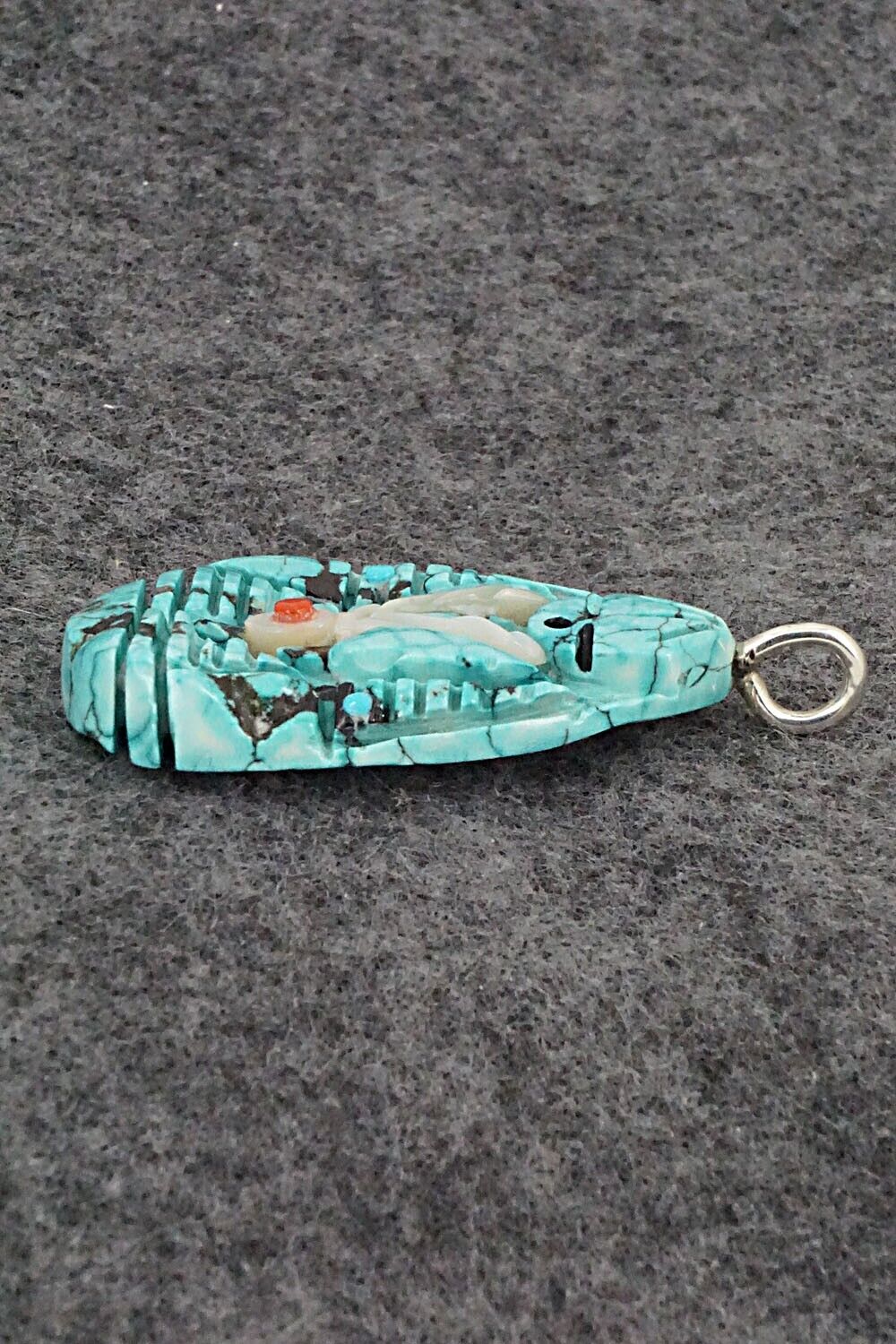 Turquoise Corn Maiden Pendant - Vickie Quandelacy