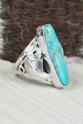 Turquoise & Sterling Silver Ring - Darrell Morgan - Size 9