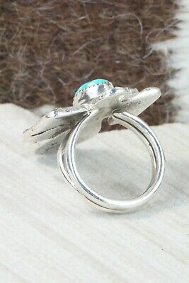 Turquoise & Sterling Silver Ring - Delbert Arviso - Size 7.5