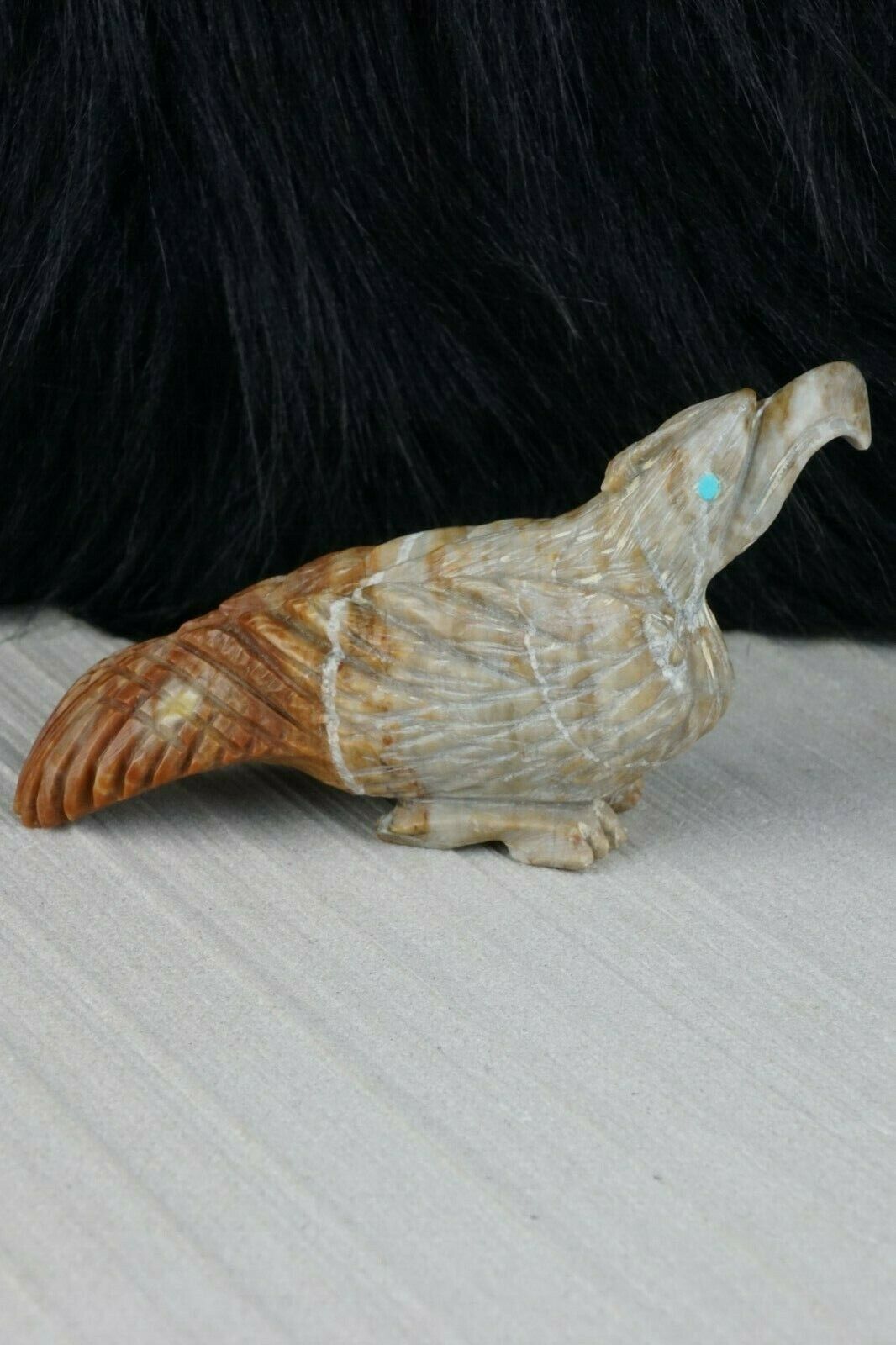 Eagle Zuni Fetish Carving - Tony Mackel - High Lonesome Trading