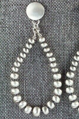 Sterling Silver Navajo Pearl Earrings - Jan Mariano