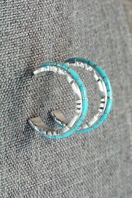 Turquoise & Sterling Silver Earrings - Sheldon Lalio - High Lonesome Trading
