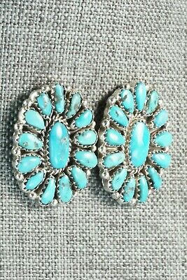 Turquoise & Sterling Silver Earrings - Justina Wilson