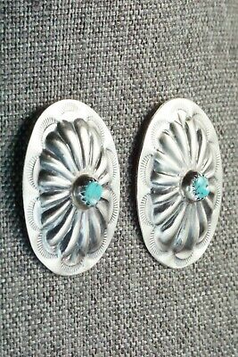 Turquoise & Sterling Silver Earrings - Joan Begay