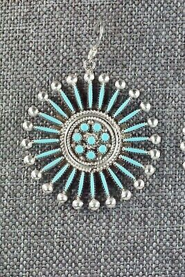 Turquoise & Sterling Silver Earrings - Iva Booqua