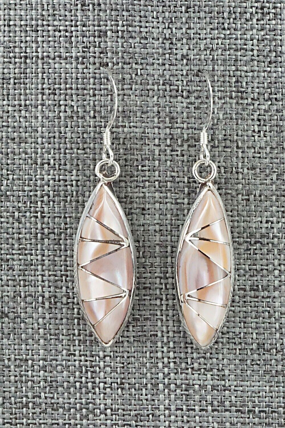 Mother of Pearl & Sterling Silver Earrings - Evelyn Mahkee