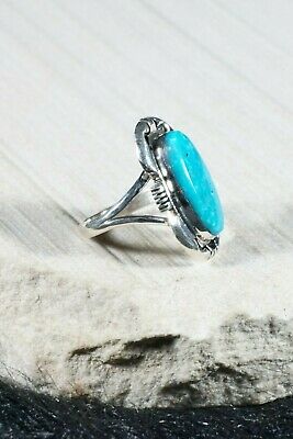 Navajo Turquoise and Sterling Silver Ring - Ray Jack - Size 9.75 - High Lonesome Trading