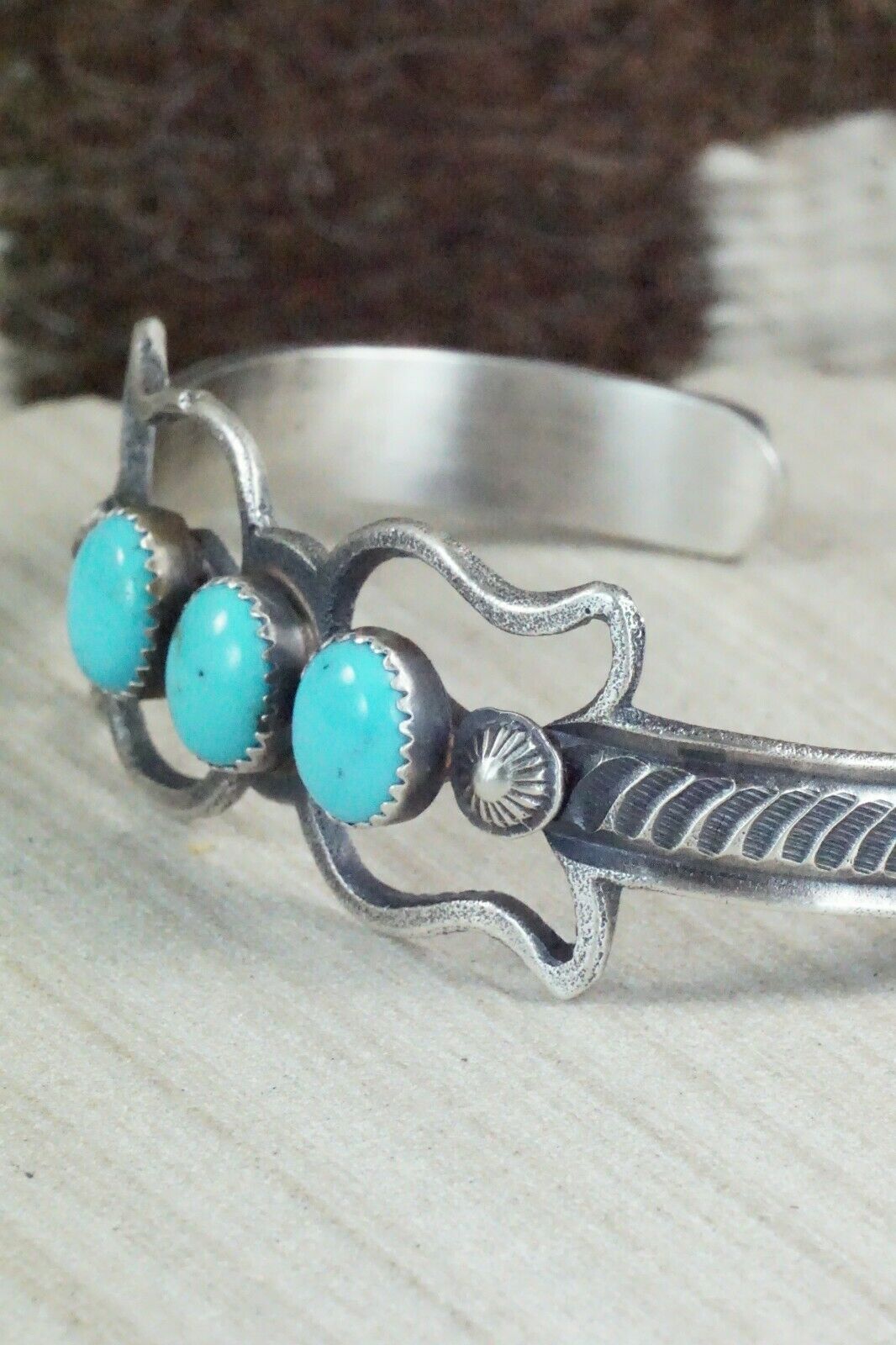 Turquoise and Sterling Silver Bracelet - Eva & Linberg Billah
