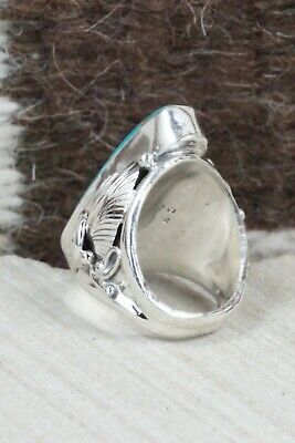 Turquoise & Sterling Silver Ring - Darrell Morgan - Size 5.5
