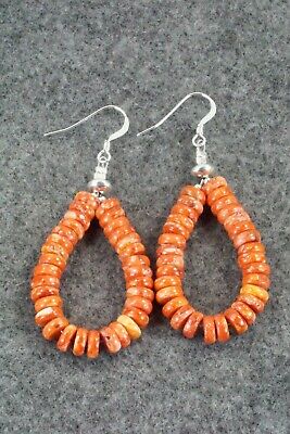 Spiny Oyster & Sterling Silver Earrings - Louise Joe