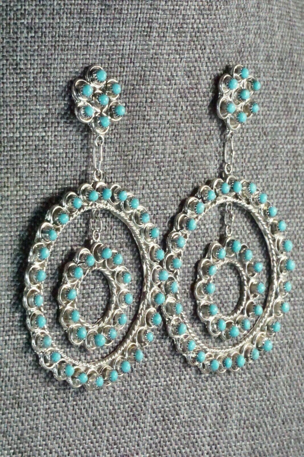 Turquoise & Sterling Silver Earrings - Waylon Johnson