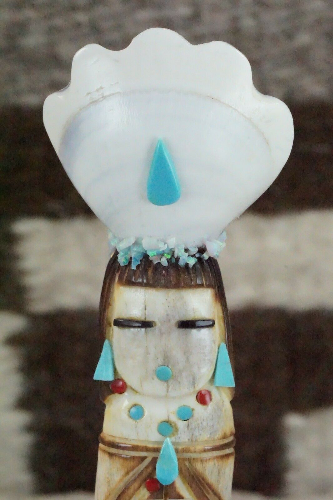 Corn Maiden Zuni Fetish Carving - Sullivan Shebola