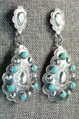 Turquoise & Sterling Silver Earrings - Tim Yazzie