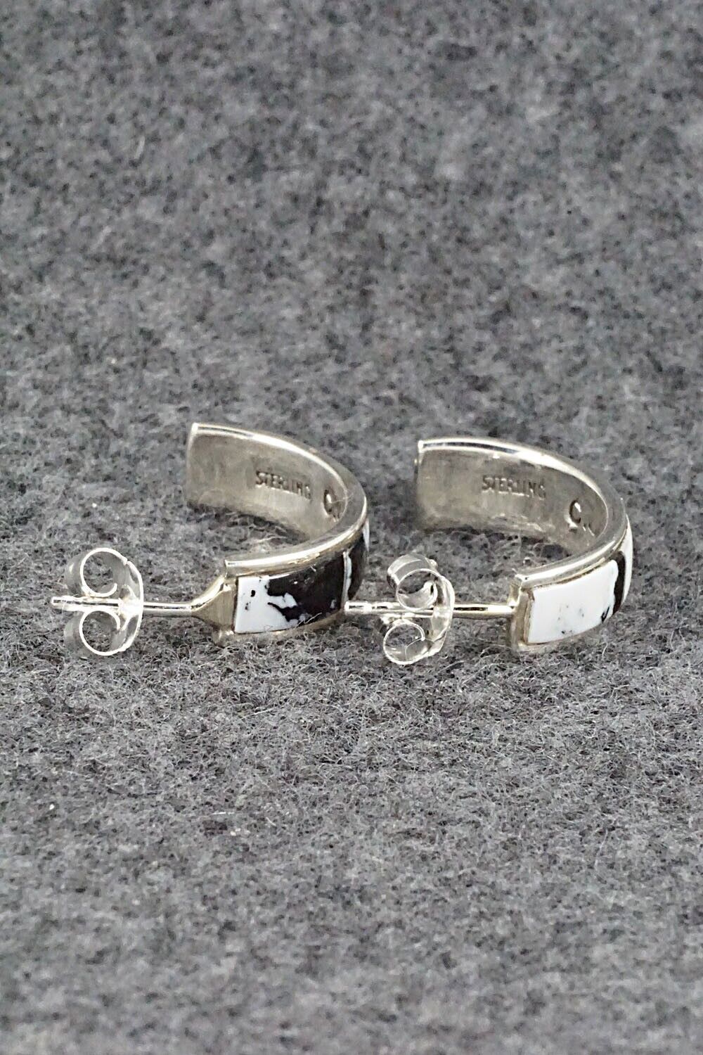 White Buffalo & Sterling Silver Earrings - Claresse Kylestewa