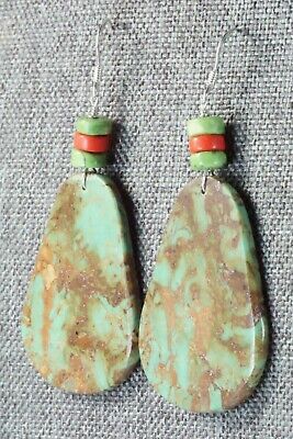 Turquoise & Sterling Silver Earrings - Lupe Lovato