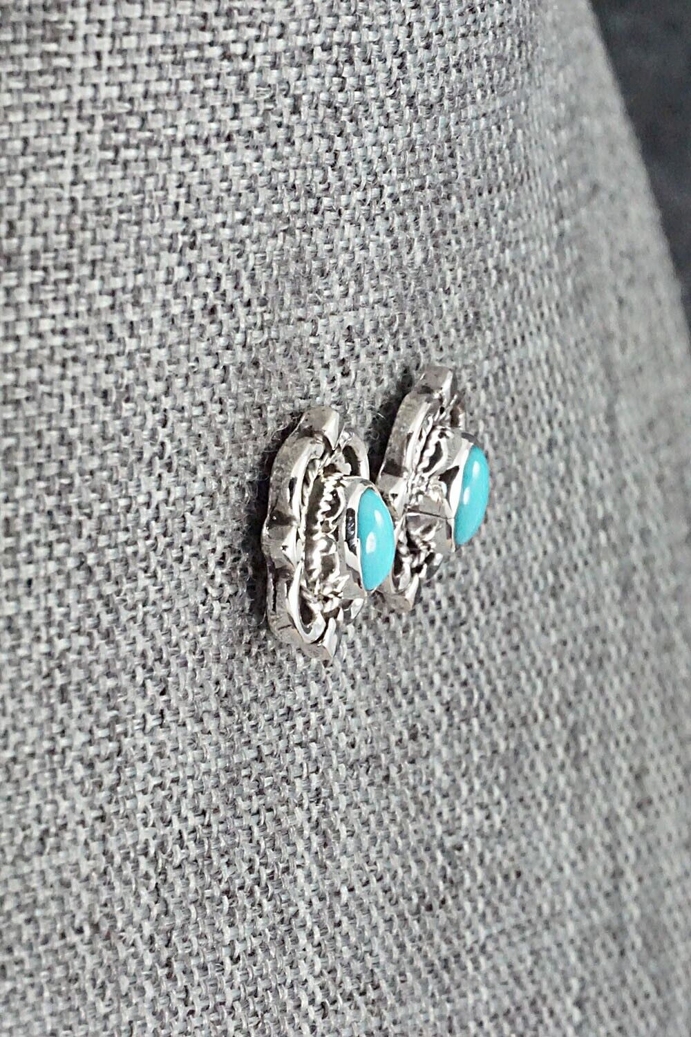 Turquoise and Sterling Silver Earrings - Sharon McCarthy