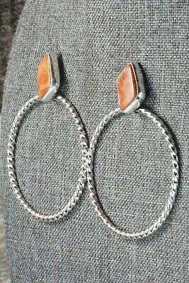Coral & Sterling Silver Earrings - Annie Spencer