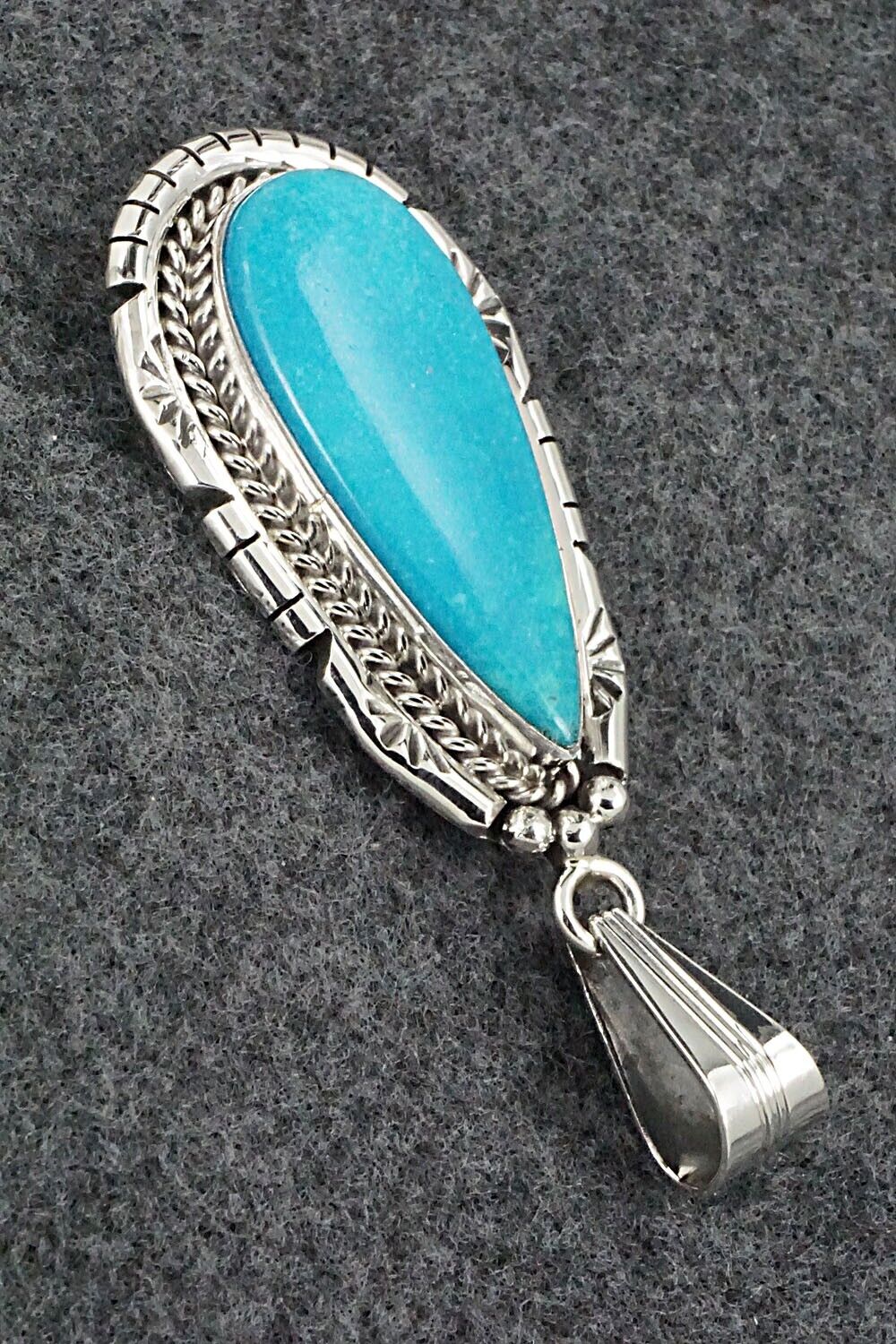 Turquoise & Sterling Silver Pendant - Samuel Yellowhair