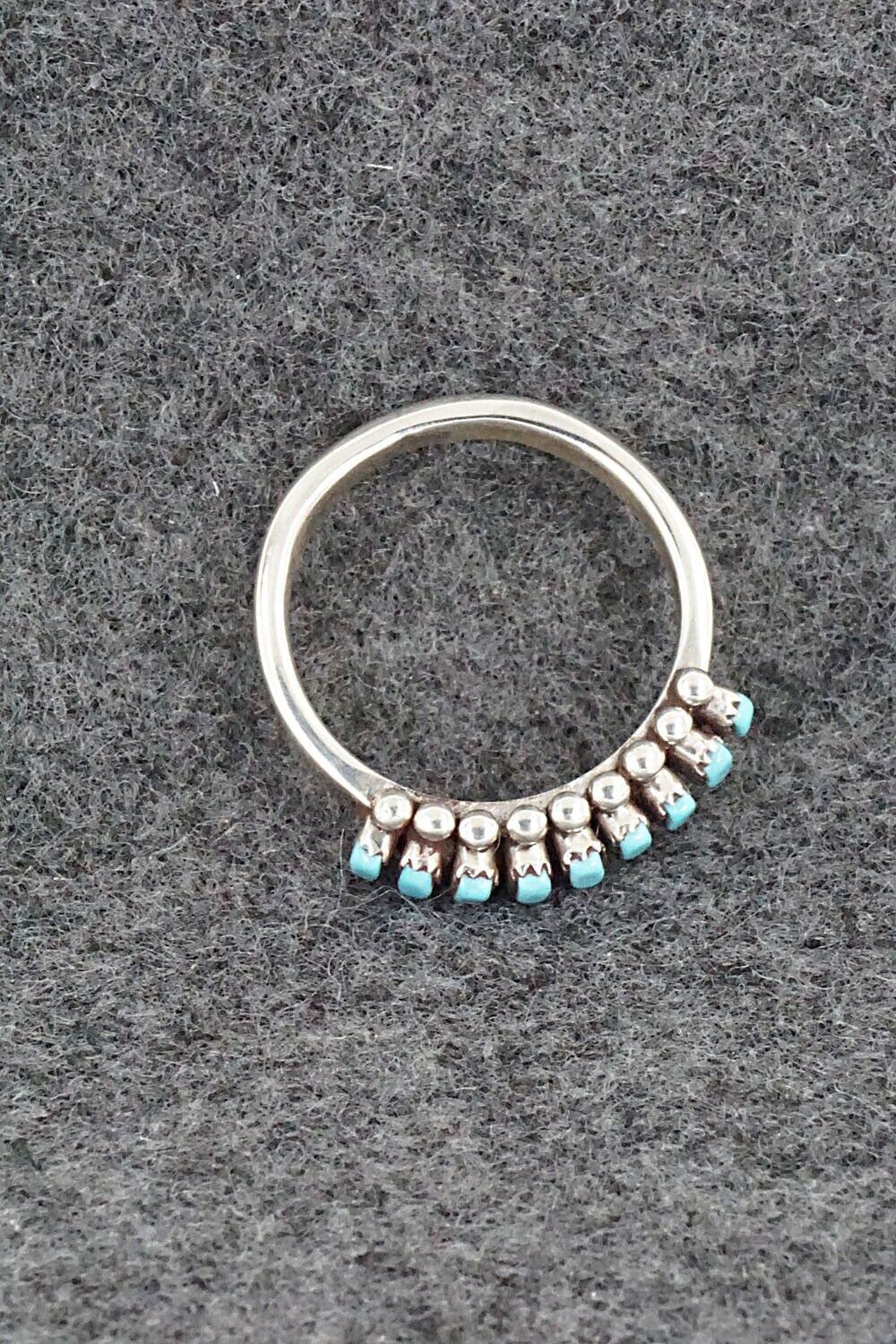 Turquoise & Sterling Silver Ring - Irma Unkestine - Size 6.25