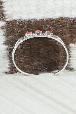 Coral and Sterling Silver Bracelet - Harrison & Betty Begaye