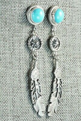 Turquoise & Sterling Silver Earrings - Annie Spencer