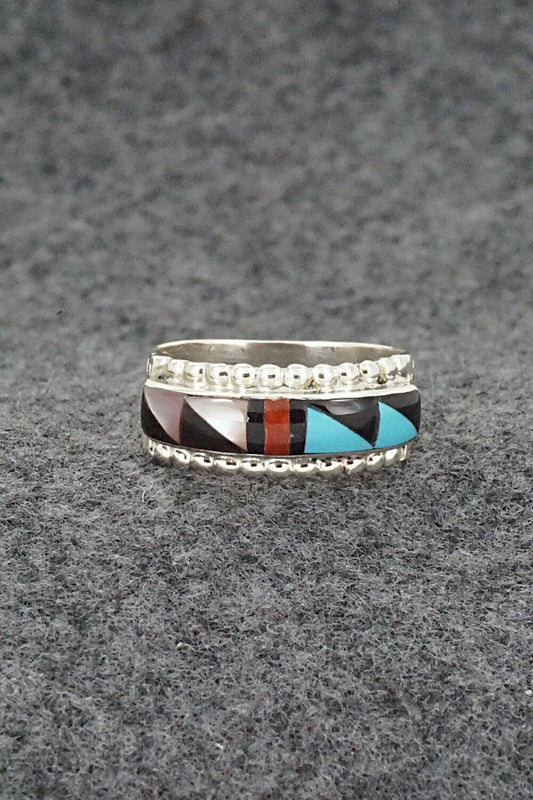 Multi Stone & Sterling Silver Ring - Rebecca Sheyka - Size 8