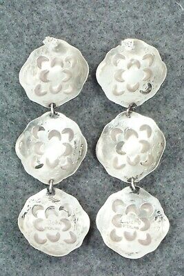 Turquoise & Sterling Silver Earrings - Leander Tahe