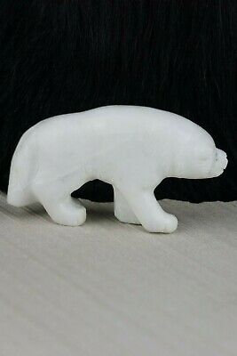 White Wolf Zuni Fetish Carving - Cody Nastacio - High Lonesome Trading