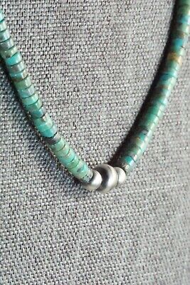 Turquoise & Sterling Silver Necklace - Navajo