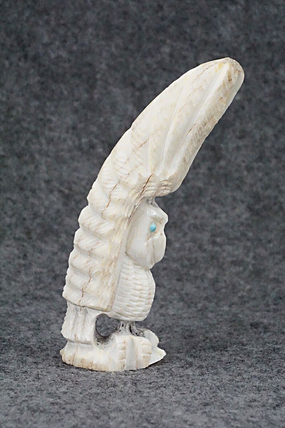 Owl Zuni Fetish Carving - Garrick Weeka