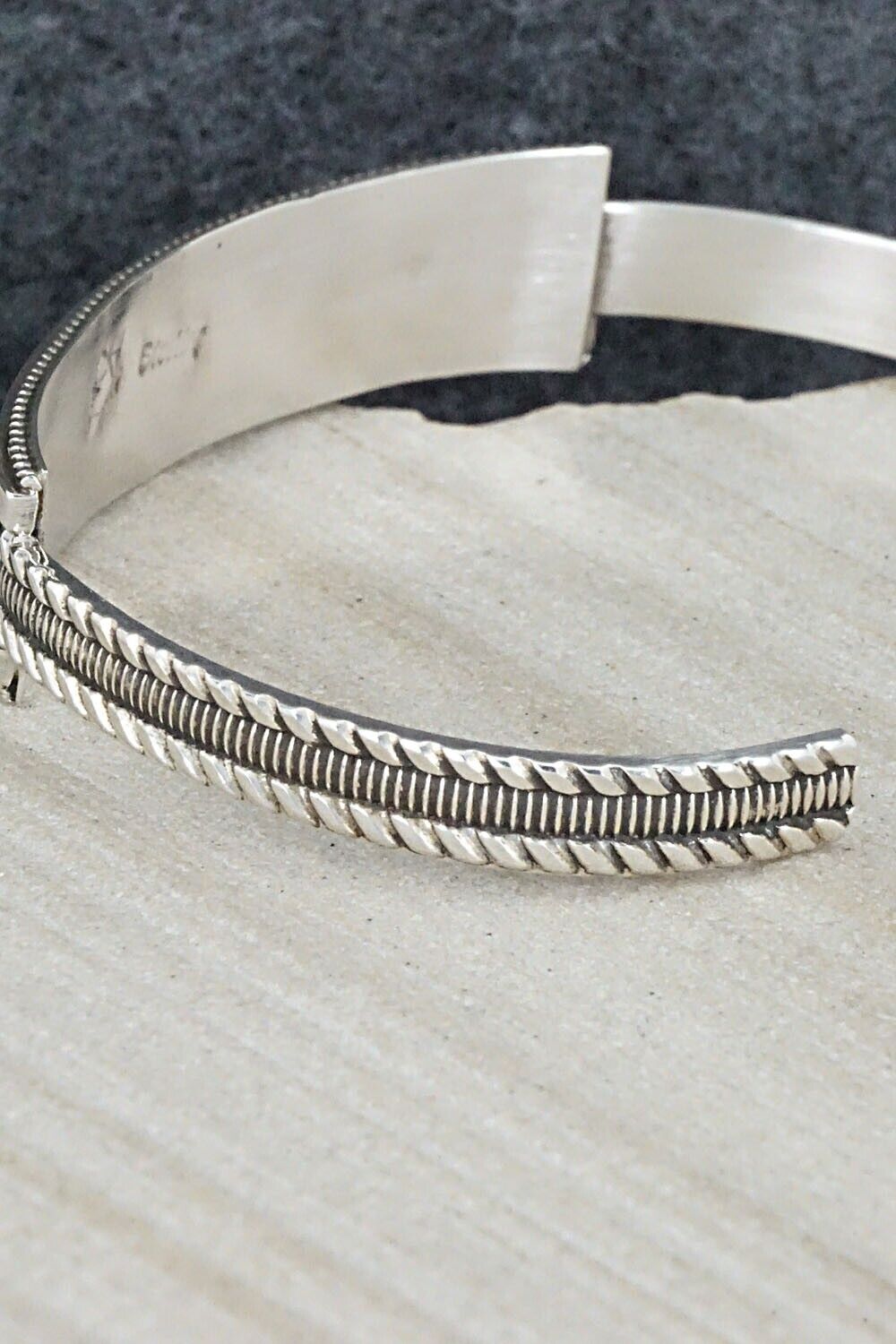 Turquoise & Sterling Silver Inlay Bracelet - Claudine Haloo