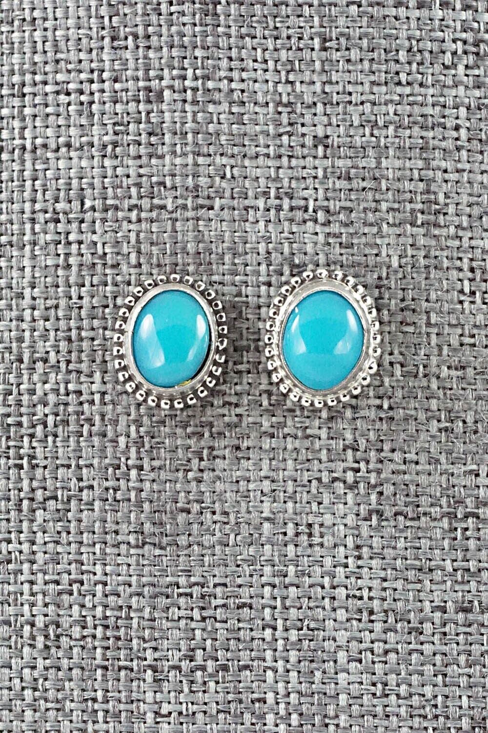 Turquoise & Sterling Silver Earrings - Rosemary Saunders
