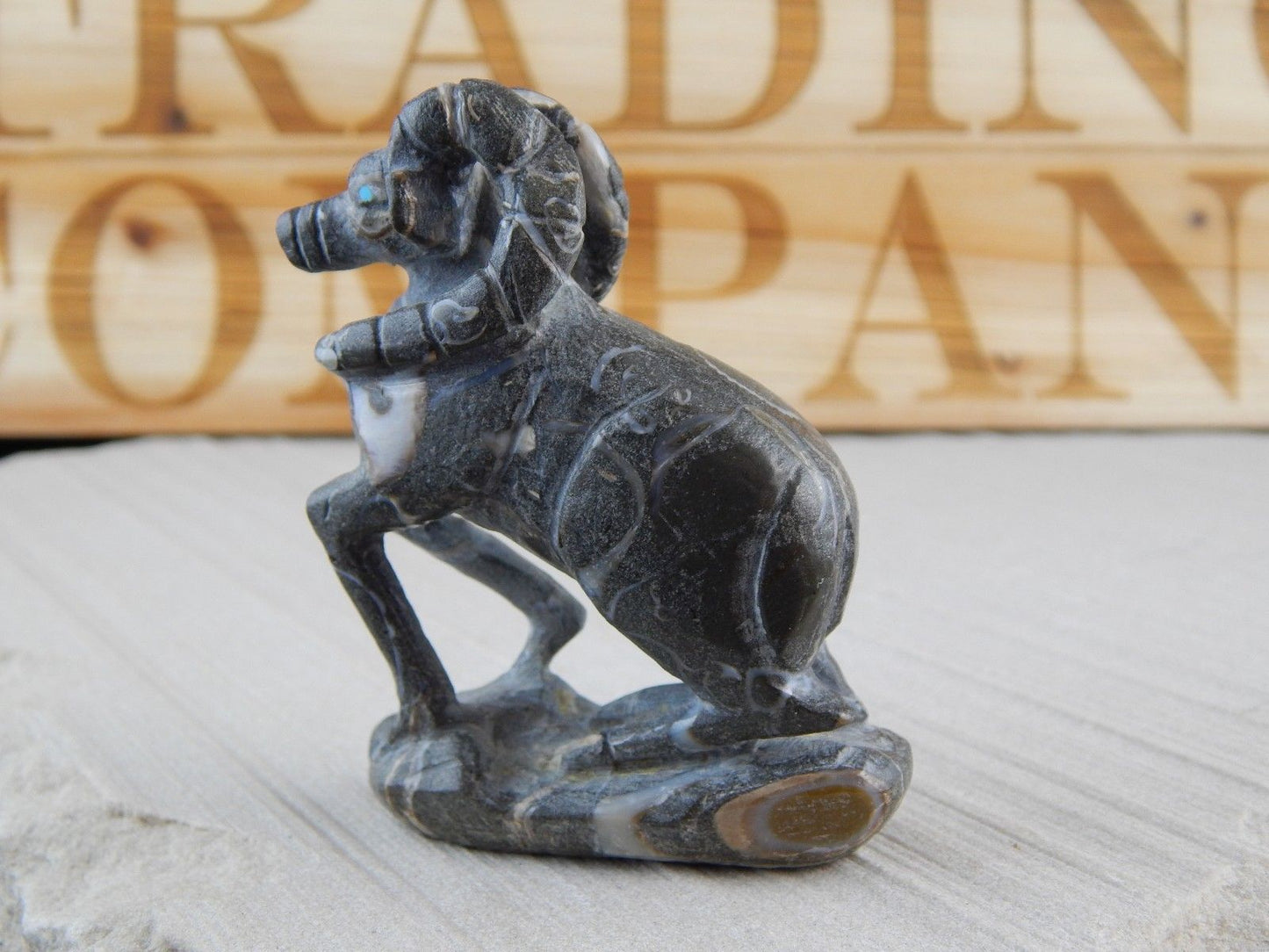 Ram Zuni Fetish Carving - Jerrold Lahaleon - High Lonesome Trading