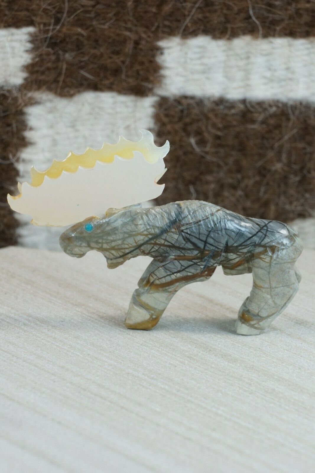 Moose Zuni Fetish Carving - Jonas Hastito