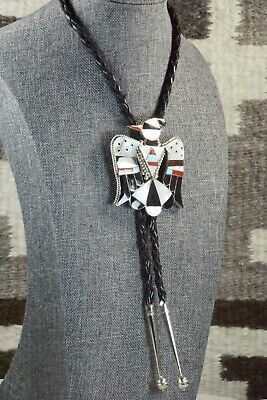 Inlay Thunderbird & Sterling Silver Bolo Tie - Bobby Shack