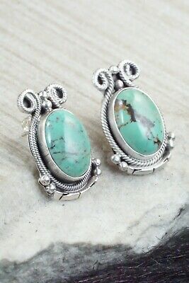 Turquoise & Sterling Silver Earrings - Navajo