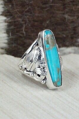 Turquoise & Sterling Silver Ring - Darrell Morgan - Size 7.5