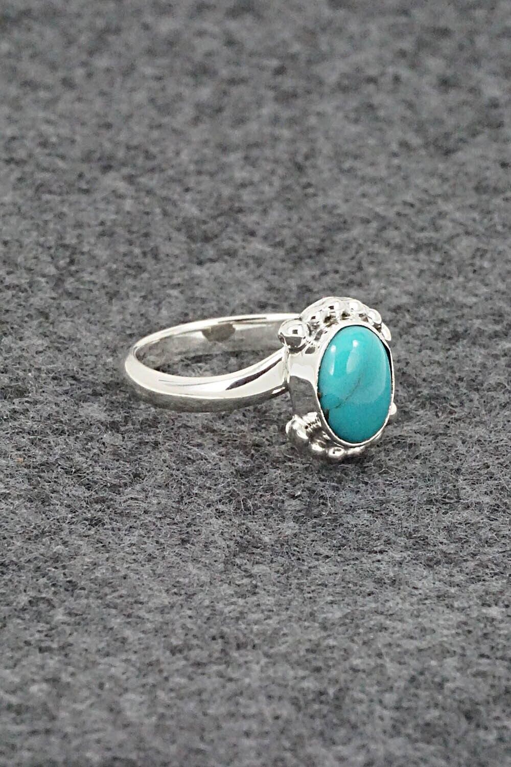 Turquoise & Sterling Silver Ring - William Begay - Size 6.75